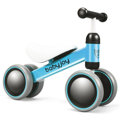 4 Wheels No-Pedal Baby Balance Bike, Blue