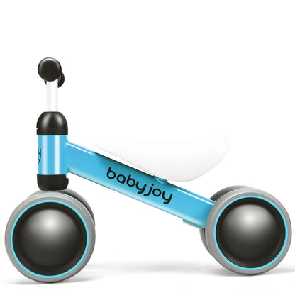 4 Wheels No-Pedal Baby Balance Bike, Blue