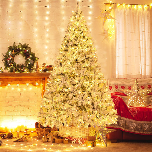 8 Ft Artificial Christmas Tree, 3-Minute Quick Shape, White Christmas Tree White at Gallery Canada