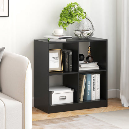 4-Cube Kids Bookcase with Open Shelves, Black