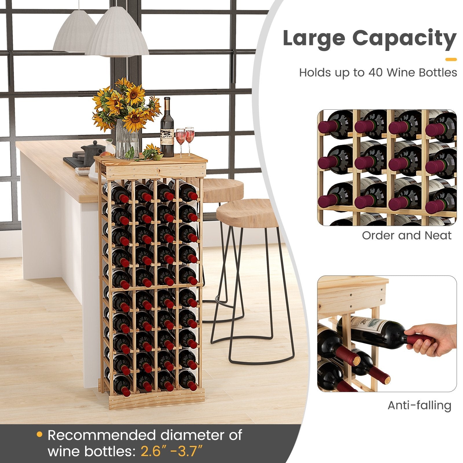 40 Bottles Modular Wine Rack at Gallery Canada