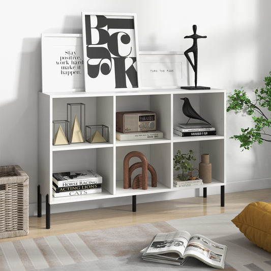 Open-Back Bookshelf With Drawer, White Bookcases White at Gallery Canada