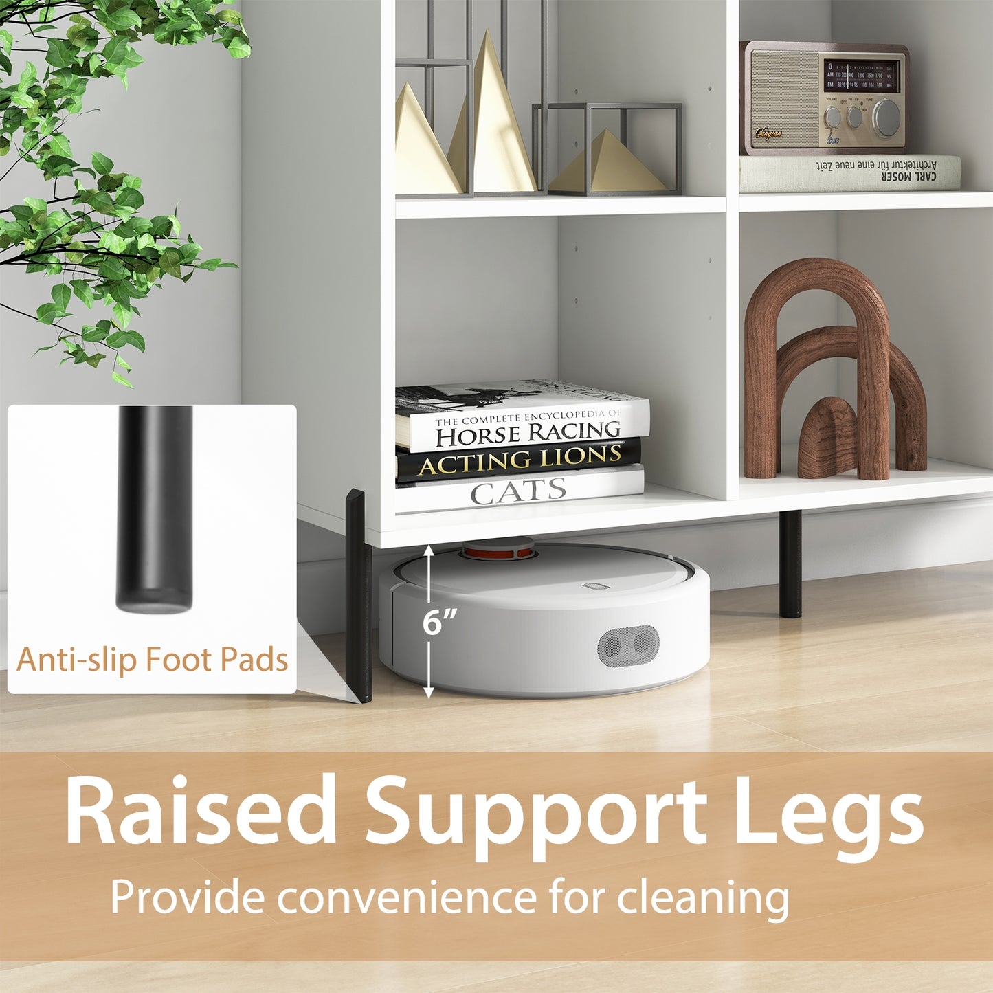 Open-Back Bookshelf with Drawer for Study, White Bookcases at Gallery Canada