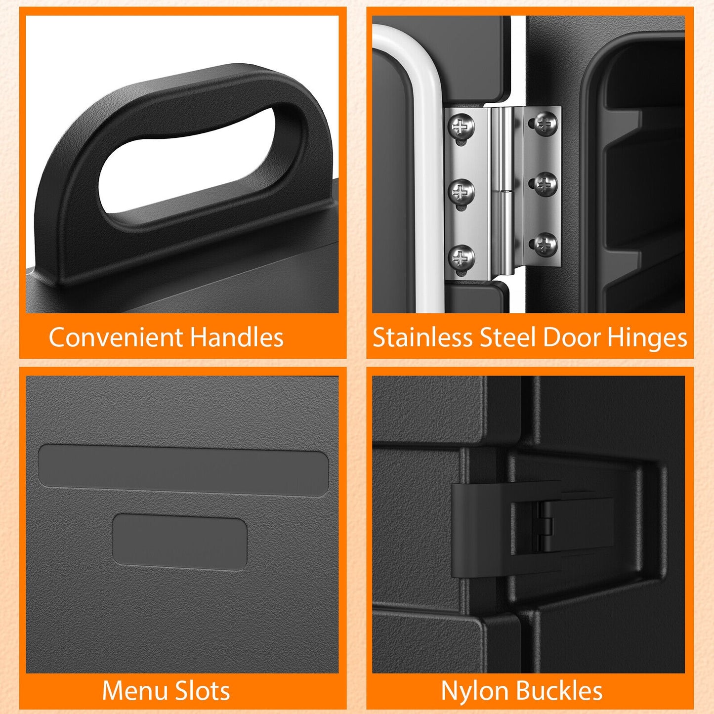 81 Quart Insulated Food Pan Carrier, Stackable, Black Food Warmers & Burners at Gallery Canada