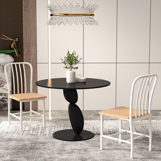Armless Spindle Back Dining Chair Set, White Dining Chairs White at Gallery Canada