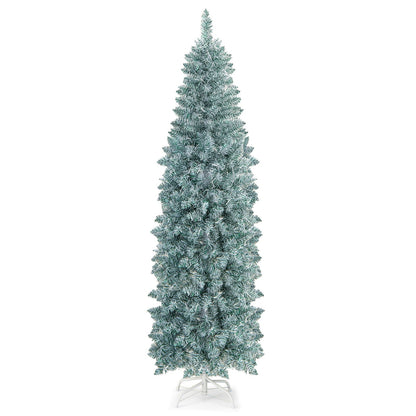 5/6/7 FT Pre-lit Artificial Christmas Tree with Multi-color LED Lights-6 ft, Green
