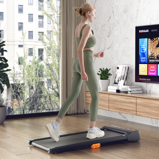 Under Desk Walking Pad Treadmill, With Remote Control, Black Treadmills Black at Gallery Canada
