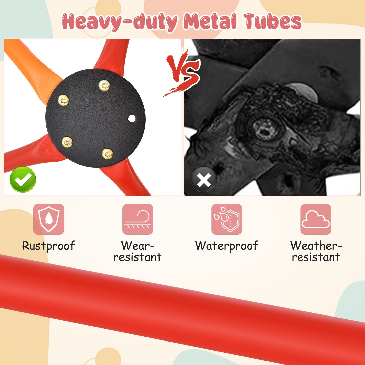 Kids Climbing Dome with Slide and Fabric Cushion for Garden Yard, Orange Climbers & Slides at Gallery Canada