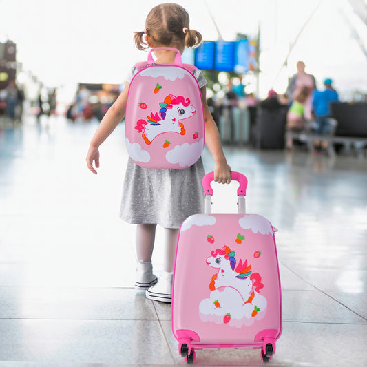 Kids Carry-On Luggage Set, 2 Pieces, 12 Inch Backpack, Multicolor Kids Luggage Multicolor at Gallery Canada