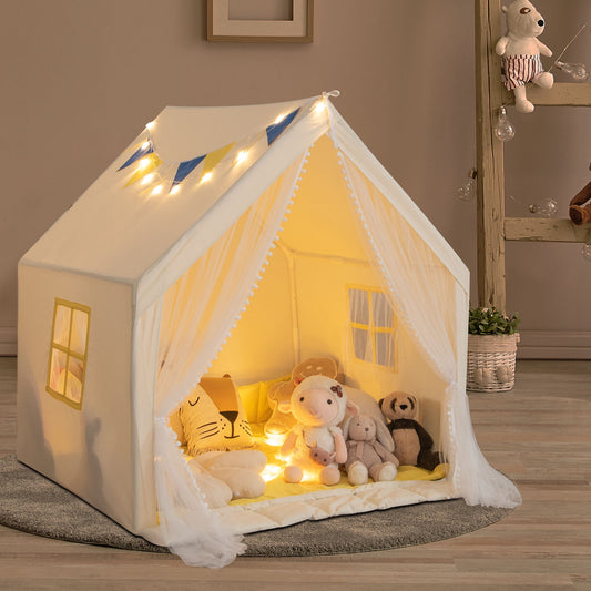 48 x 42 x 50 Inch Play Tent With Washable Mat, Beige Play Tents & Playhouse Beige at Gallery Canada