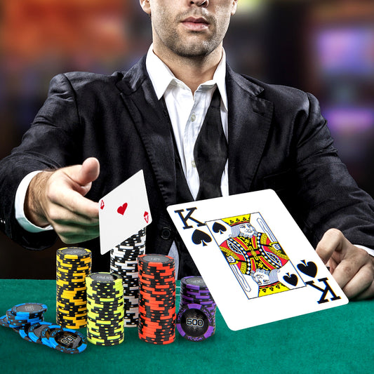 14 Gram Poker Chip Set, Black Game Room Black at Gallery Canada