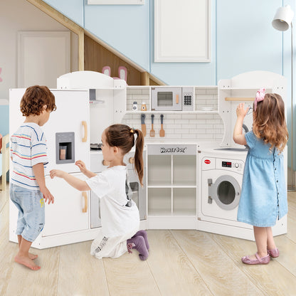 Toddler Corner Play Kitchen with Range Hood Ice Maker - Gallery Canada