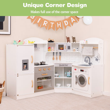 Toddler Corner Play Kitchen with Range Hood Ice Maker - Gallery Canada