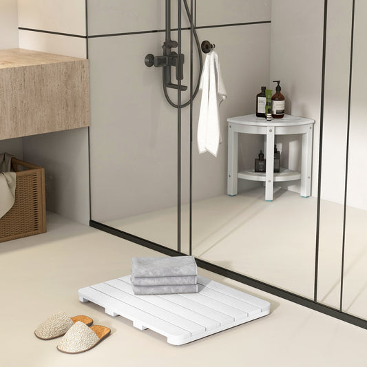 Waterproof HIPS Bath Spa Shower Mat, Non Slip Foot Pads, White Bath Safety White at Gallery Canada