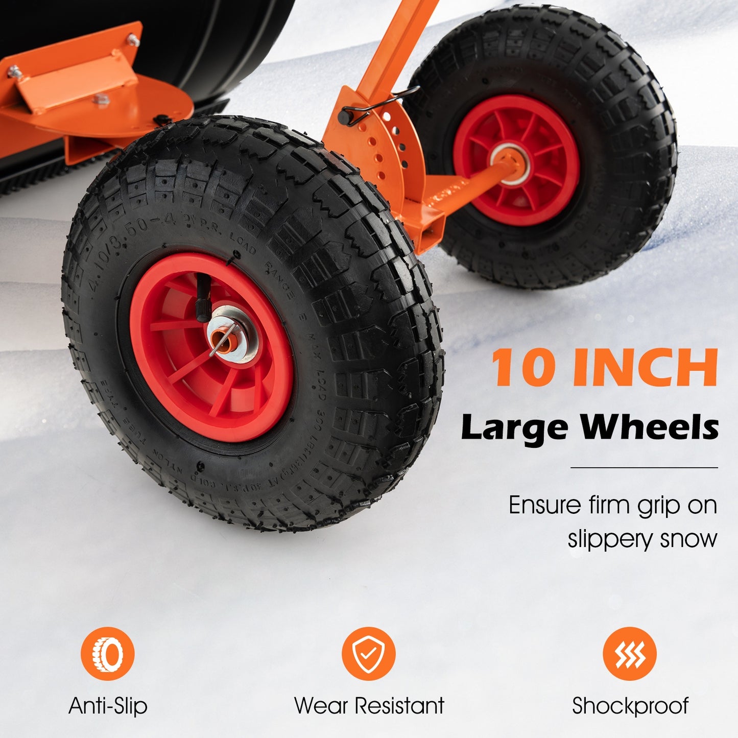 29 Inch Snow Pusher, For Driveway, Orange Snow Removal at Gallery Canada
