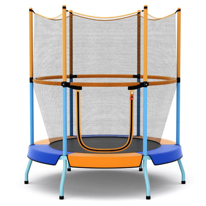 48" Toddler Trampoline with Safety Enclosure Net, Orange