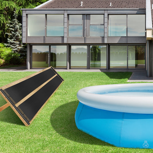 2 Pieces 16.4 Feet Weatherproof Solar Swimming Pool Heating System-M, Black Swimming Pools Black at Gallery Canada
