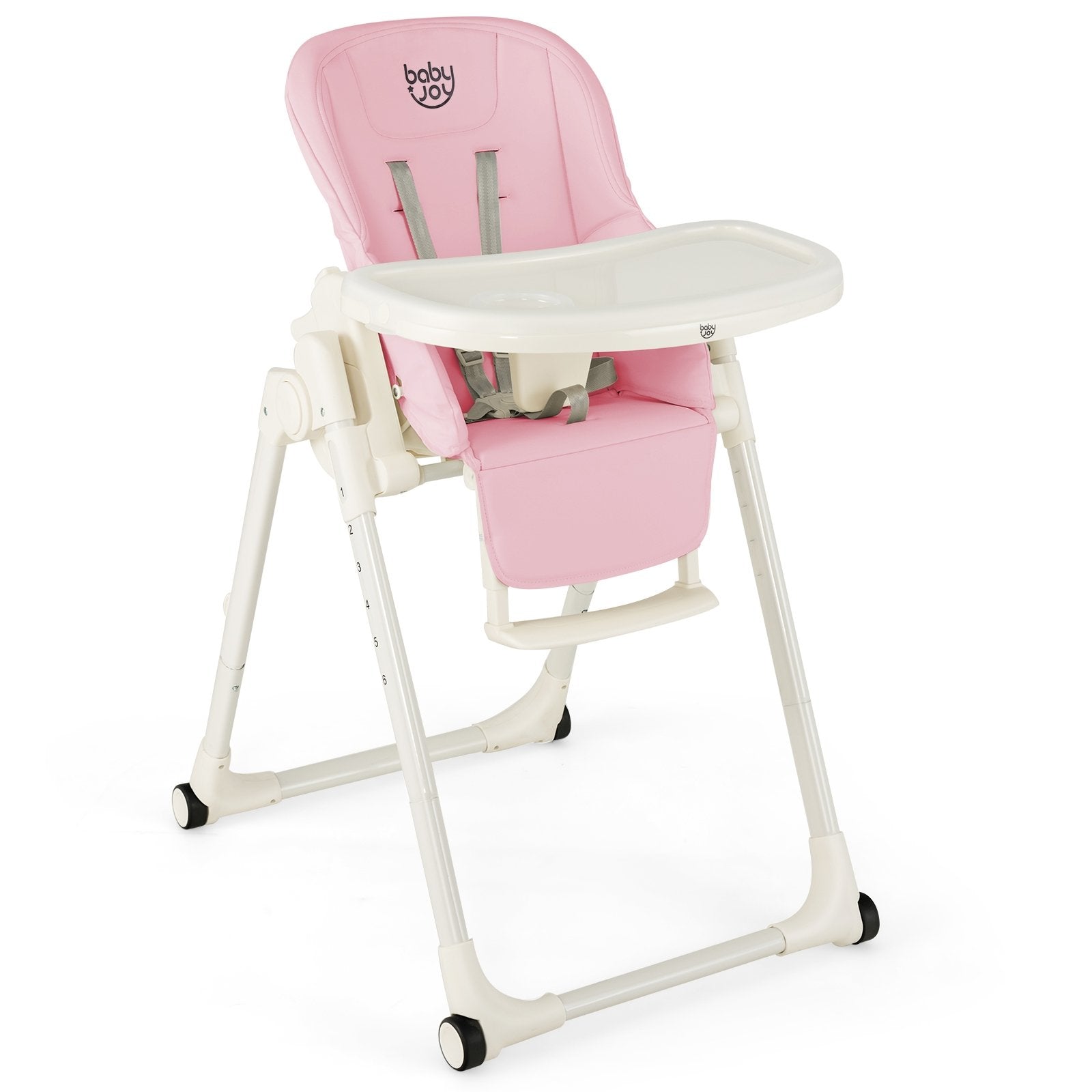 4-in-1 Baby High Chair with 6 Adjustable Heights, Pink at Gallery Canada