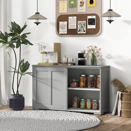 Antique Stackable Kitchen Storage Sideboard, Adjustable Shelf, Gray Sideboards Cabinets & Buffets Gray at Gallery Canada