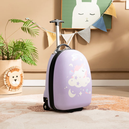 16 Inch Kids Hard Shell Suitcase With Wheels, Pink Kids Luggage Pink at Gallery Canada