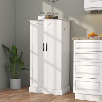 Freestanding Buffet Cupboards Sideboard with 2 Doors and Anti-Tipping Devices, White