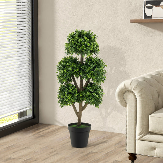 45 Inch Artificial Boxwood Topiary Ball Tree Faux Plants Options at Gallery Canada