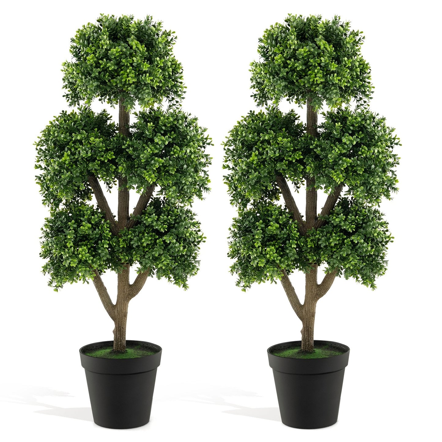 45 Inch Artificial Boxwood Topiary Ball Tree