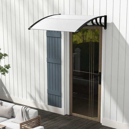 48 x 40 Inch Outdoor Front Door Window Awning Canopy, Black Outdoor Shades Black at Gallery Canada