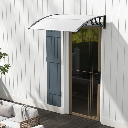 48 x 40 Inch Outdoor Front Door Window Awning, Gray