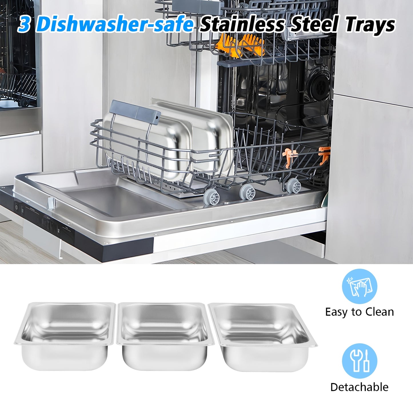 Electric Warming Tray, Temperature Control, Silver Food Warmers & Burners at Gallery Canada