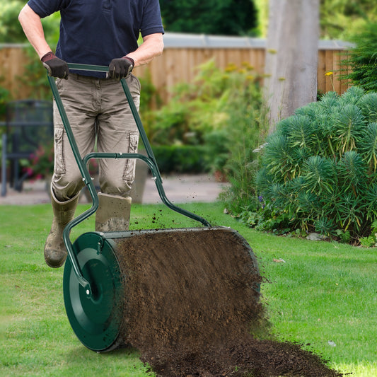 24-Inch Peat Moss Spreader, Upgrade Side Latches, U-Shape Handle, Green Garden Tools Green at Gallery Canada