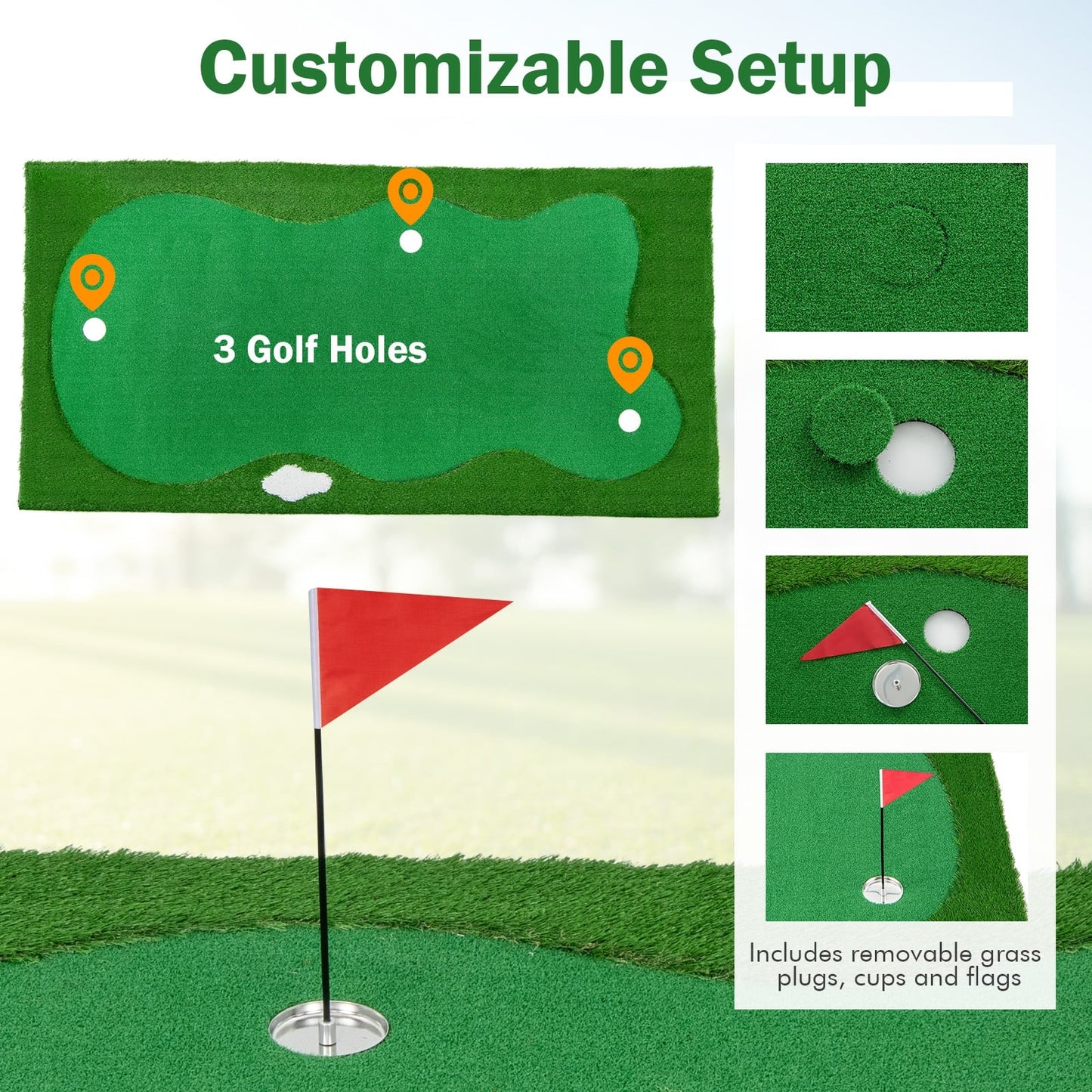Golf Putting Green, Artificial Grass Turf, L Size, Green Golf at Gallery Canada