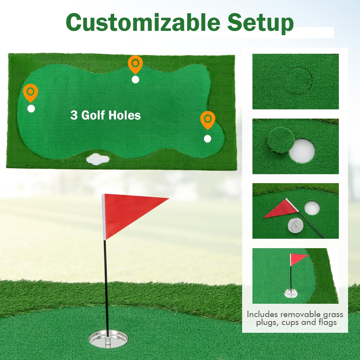 Golf Putting Green, Artificial Grass Turf, L Size, Green Golf at Gallery Canada