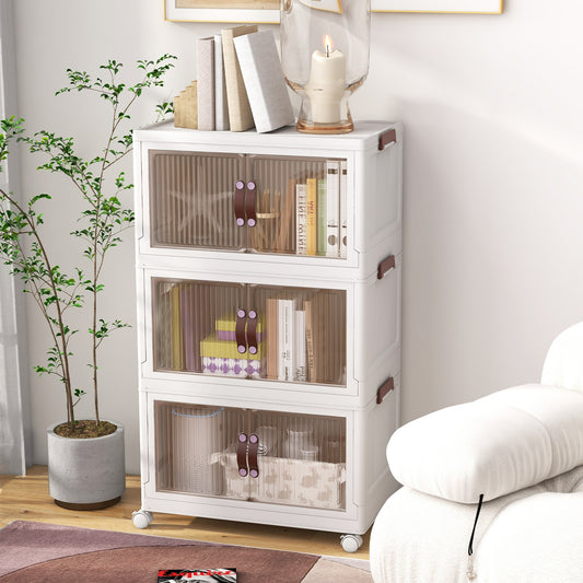 25.5/60 Gal 3-Tier Stackable Storage Boxes, Magnetic Doors, Lockable Casters Cabinets & Chests Options at Gallery Canada