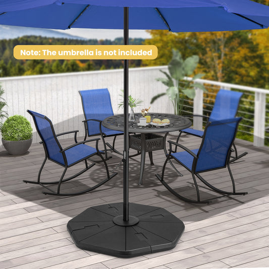 4-Piece Fillable Umbrella Base Stand for Garden Yard Poolside, Black Outdoor Umbrella Bases Black at Gallery Canada