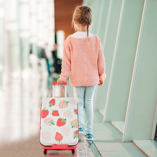 20 Inch Kids Rolling Luggage, Foldable Hardshell Carry-On Suitcase, Pink Kids Luggage Pink at Gallery Canada