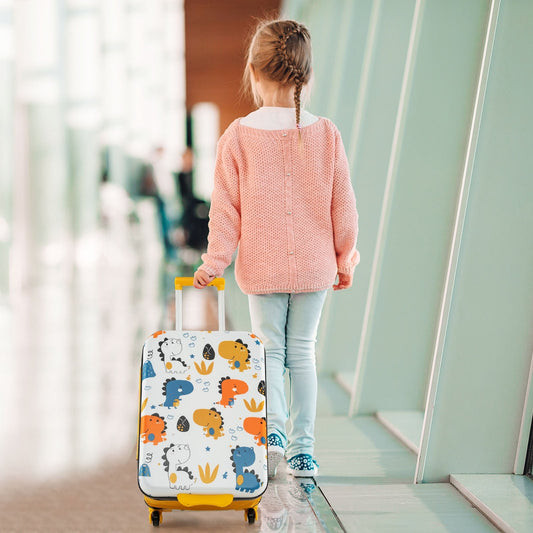 20 Inch Kids Rolling Hardshell Carry-On Suitcase, Yellow Kids Luggage Yellow at Gallery Canada
