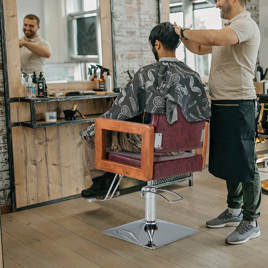 Hydraulic Barber Salon Chair, 360 Degree Swivel, Red Spa & Salon Red at Gallery Canada