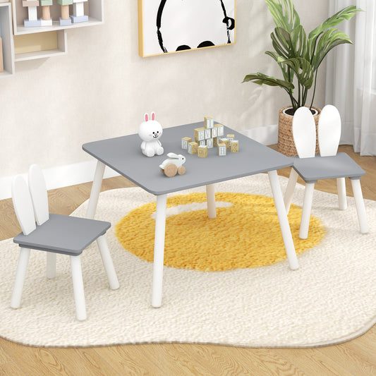 Kids Table And Chairs Set, 3 Pieces, Gray Kids Table & Chair Sets Gray at Gallery Canada