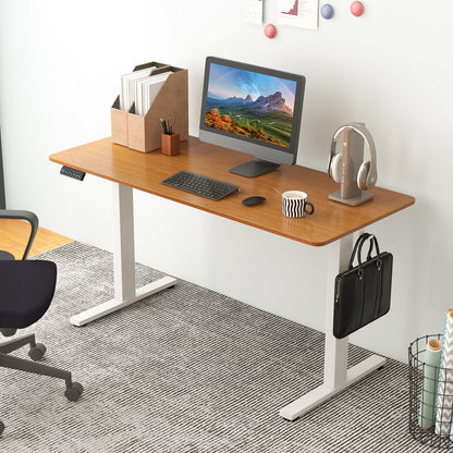55 x 24 Inches Sit Stand Home Office Desk with 3 Memory Height Settings, Natural at Gallery Canada