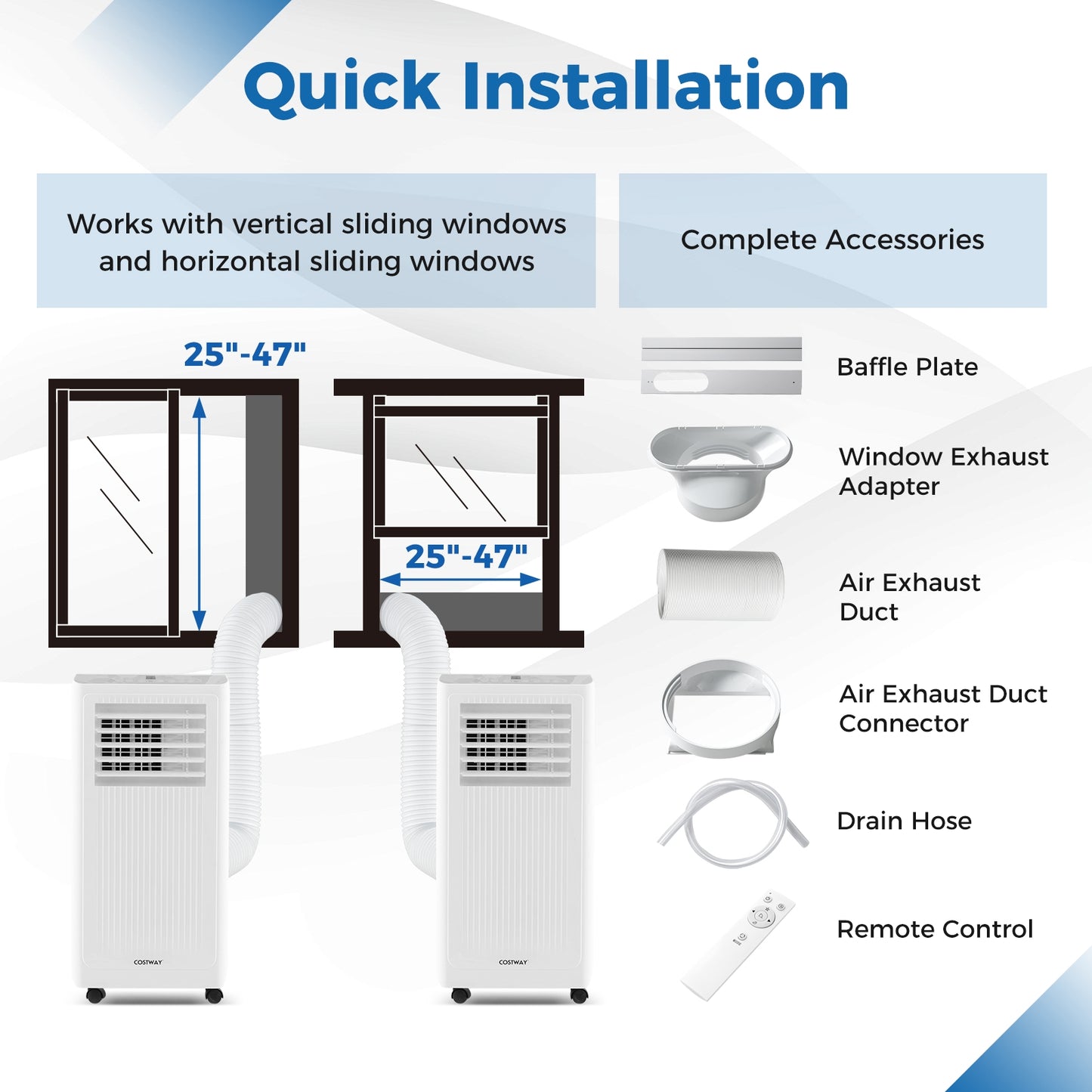 8000 BTU Portable Air Conditioner, 3 In 1 AC Unit, White Portable Air Conditioners at Gallery Canada
