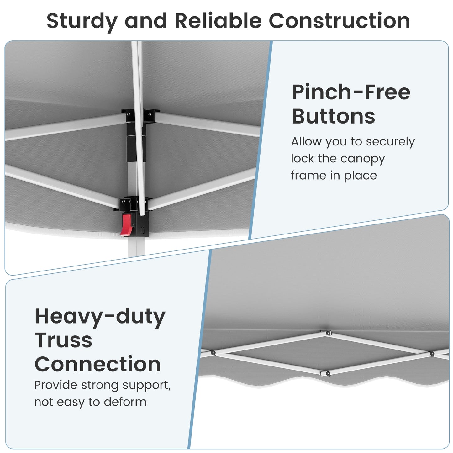 Foldable 10 X 10 Feet Pop up Canopy Tent with Wheeled Bag, Gray Tents at Gallery Canada