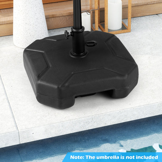 17 Inch 88 LBS Heavy-Duty Fillable Umbrella Base with Handle, Black Outdoor Umbrella Bases Black at Gallery Canada