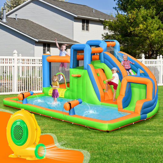 480W Air Blower Air Pump Fan with Convenient Handle and Ground Stakes-480W, Yellow Air Blowers Yellow at Gallery Canada