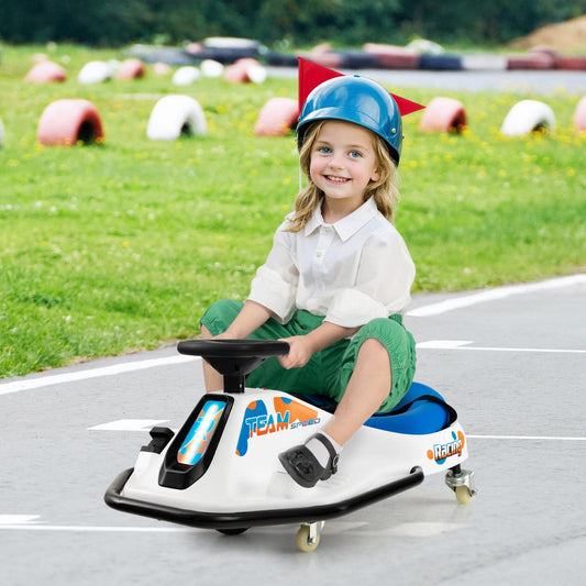 24V Electric Drifting Go Kart for Kids with 360° Spin Wireless Connection, Navy Powered Ride On Toys Navy at Gallery Canada