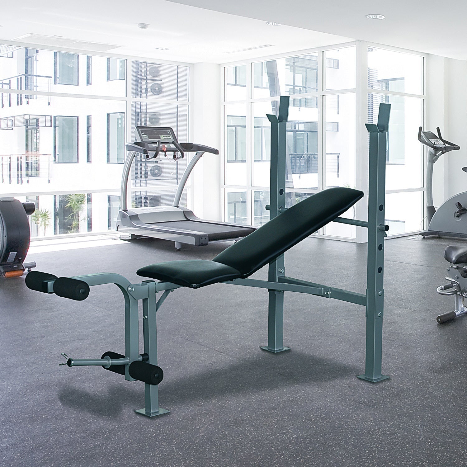 Incline Decline Weight Bench with Leg Extension and Barbell Rack, Adjustable Bench Press Weight Lifting Bench at Gallery Canada