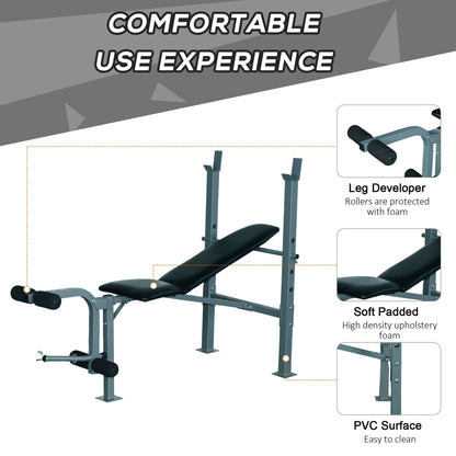 Incline Decline Weight Bench with Leg Extension and Barbell Rack, Adjustable Bench Press Weight Lifting Bench at Gallery Canada