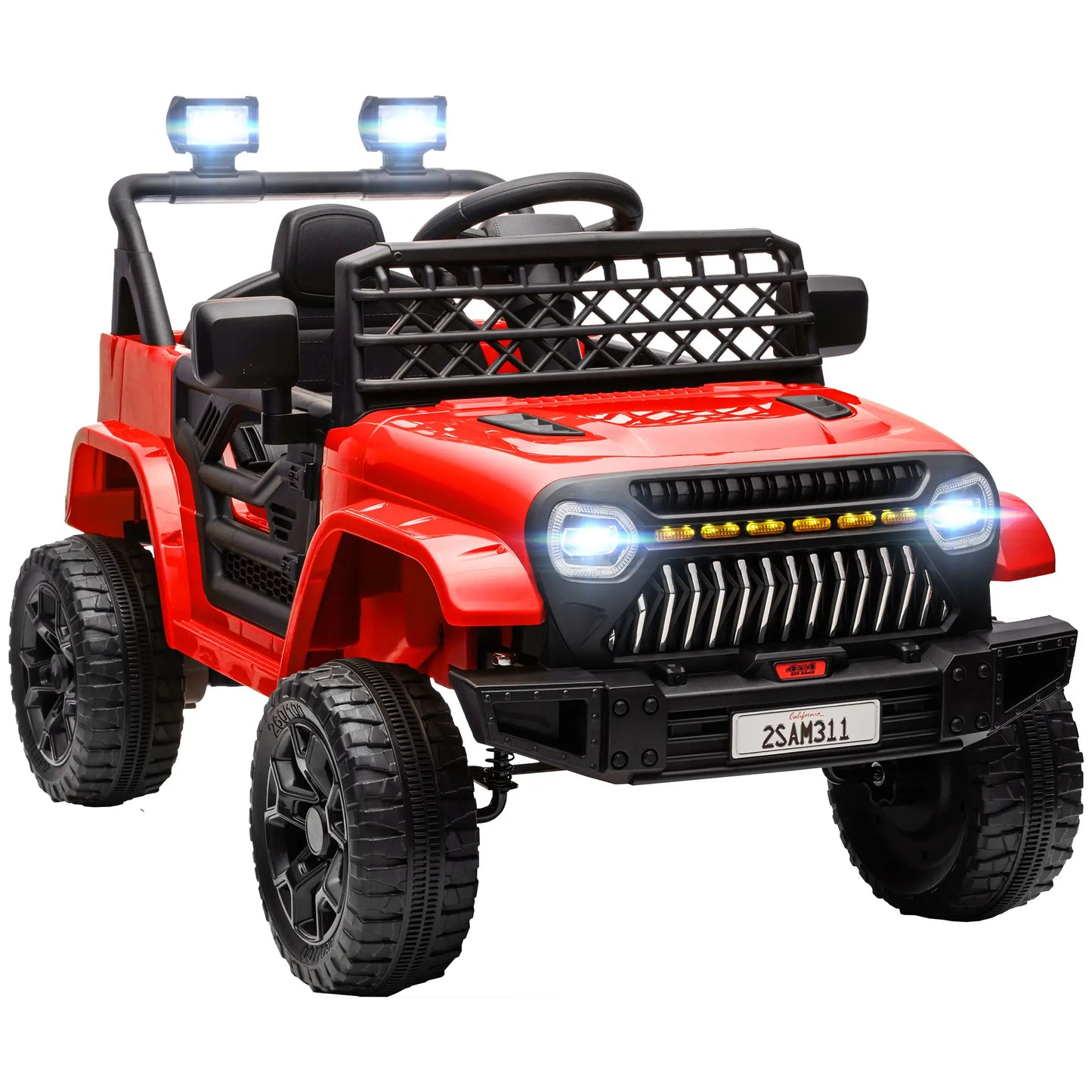 12V Ride On Truck, Electric Car For Kids, Remote Control, Red Electric Toy Cars at Gallery Canada