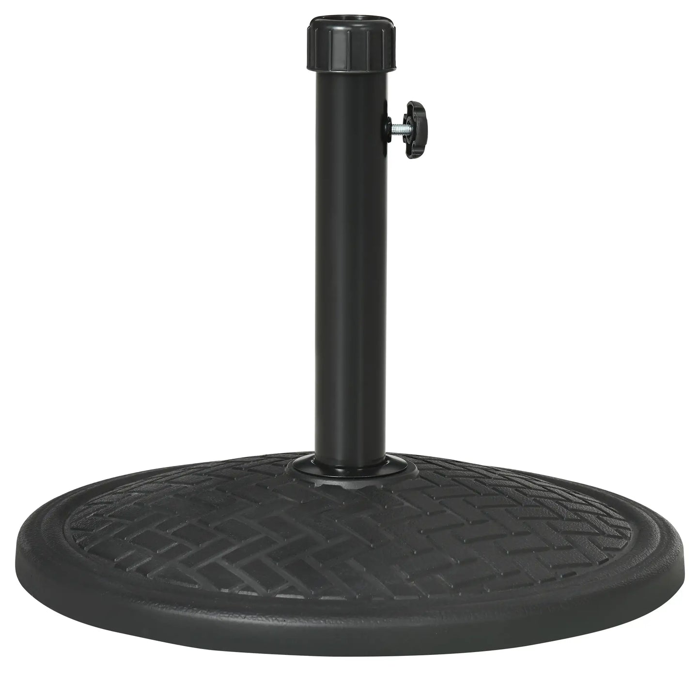 31lbs Concrete Umbrella Base, Round Outdoor Stand, Black Umbrella Bases at Gallery Canada