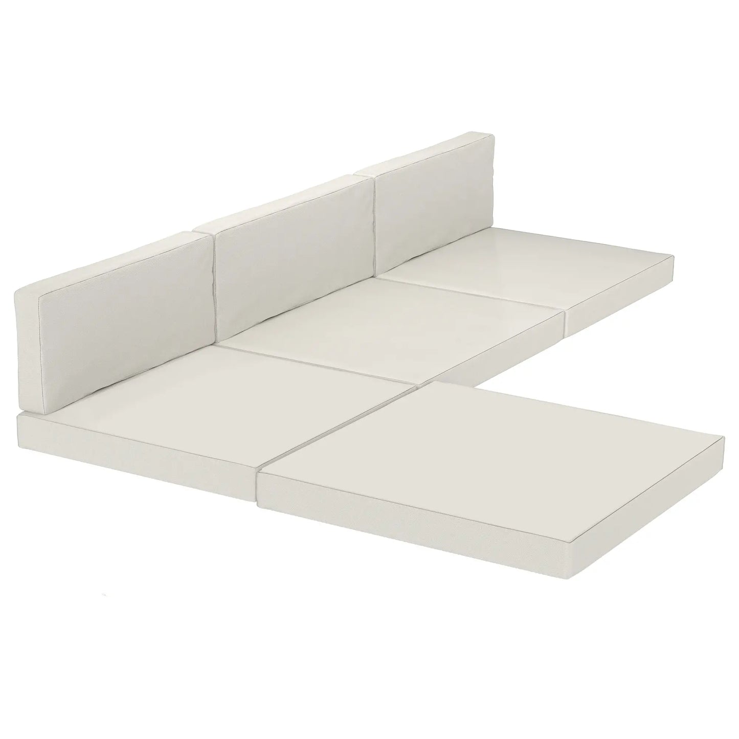 Water-Repellent Patio Loveseat Cushion, 23.6" x23.6", Cream Patio Chair Cushions at Gallery Canada